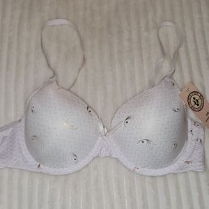 NWT White and Gold Bra